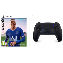 Manette PS5 Noire + FIFA 22 